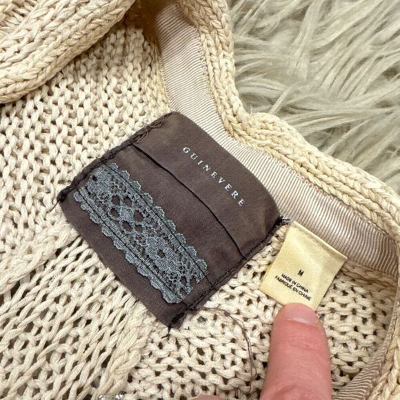 Anthropologie Guinevere oversized open short sleeve cardigan medium - Picture 2 of 5